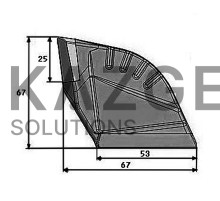 Резец "Акулий зуб" CWS67