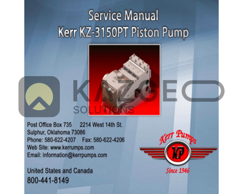 Каталог запчастей Kerr KZ-3150PT